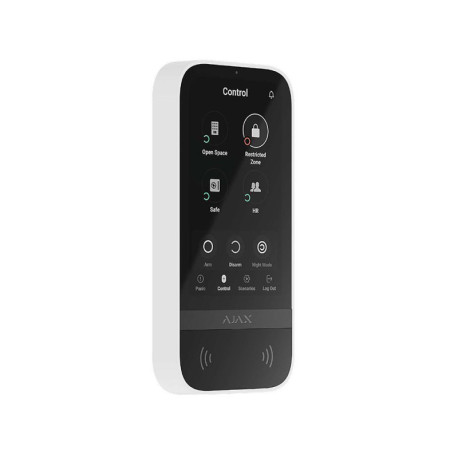 Бездротова клавіатура з сенсорним екраном Ajax KeyPad TouchScreen Біла