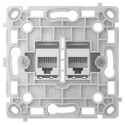 Розетка мережева Ajax OutletCore (LAN) vertical, Біла