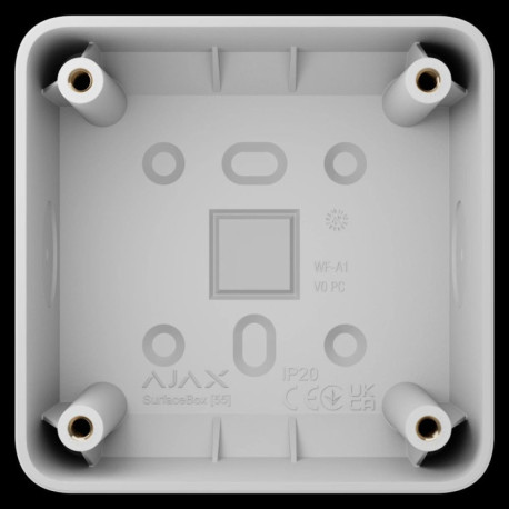 Коробка для зовнішнього монтажу Ajax SurfaceBox для пристрою LightSwitch або Outlet White