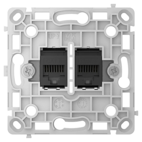Розетка мережева Ajax OutletCore (LAN) vertical, Чорна