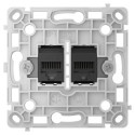 Розетка мережева Ajax OutletCore (LAN) vertical, Чорна